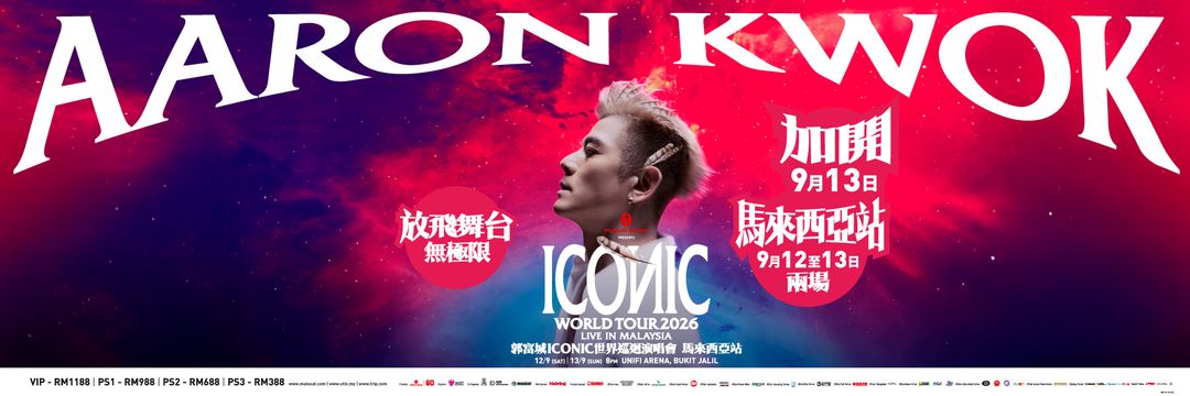 Aaron Kwok 郭富城 - ICONIC World Tour 2026 Live in Malaysia event poster