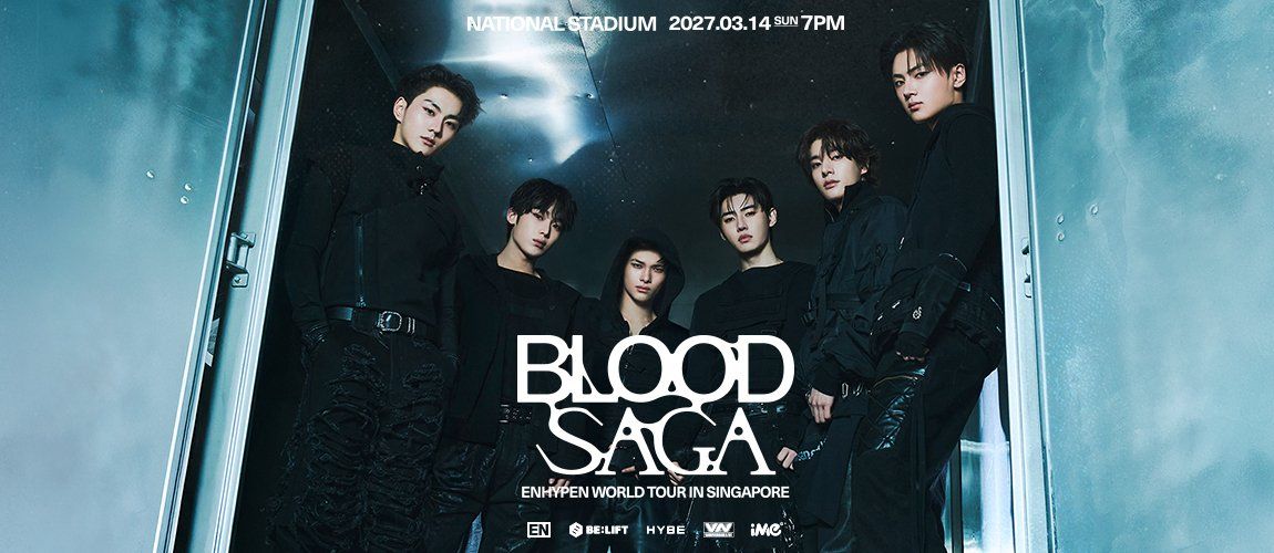 ENHYPEN - 2027 WORLD TOUR 'BLOOD SAGA' IN SINGAPORE event poster