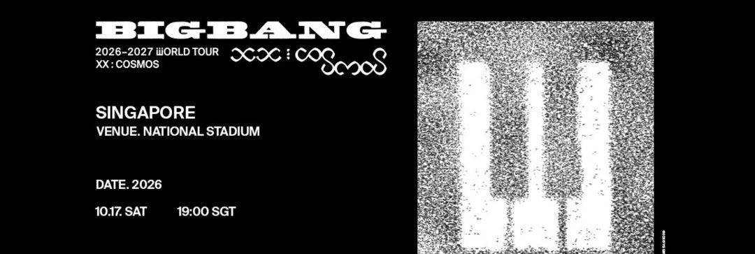 BIGBANG - 2026-2027 WORLD TOUR <XX : COSMOS> IN SINGAPORE event poster