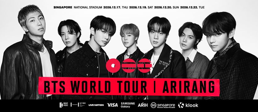 BTS - WORLD TOUR 'ARIRANG' IN SINGAPORE event poster
